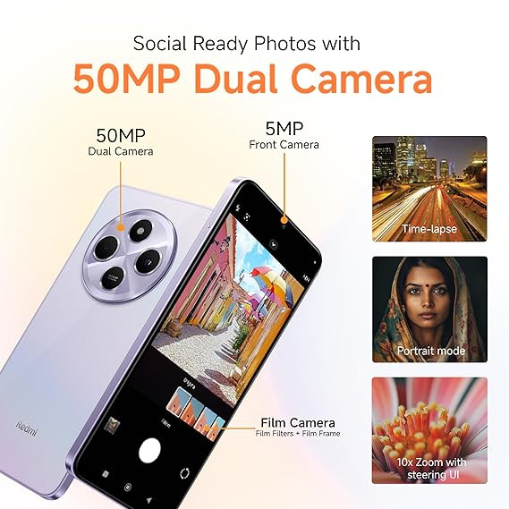 Redmi A4 5G (Sparkle Purple, 4GB RAM, 128GB Storage)